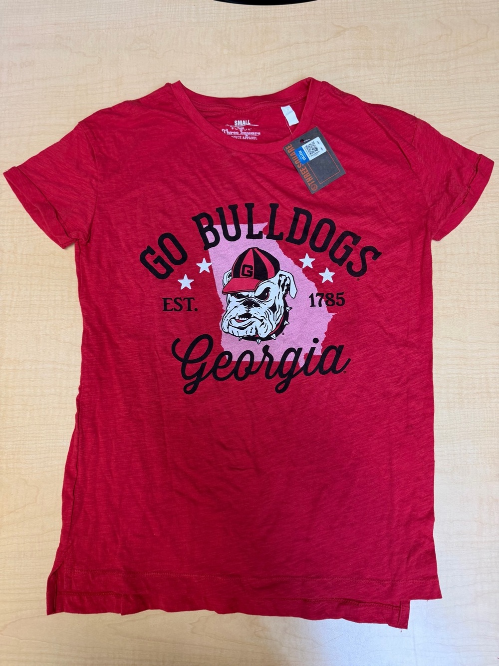 Georgia Bulldogs Red Short Sleeve Graphic Tee